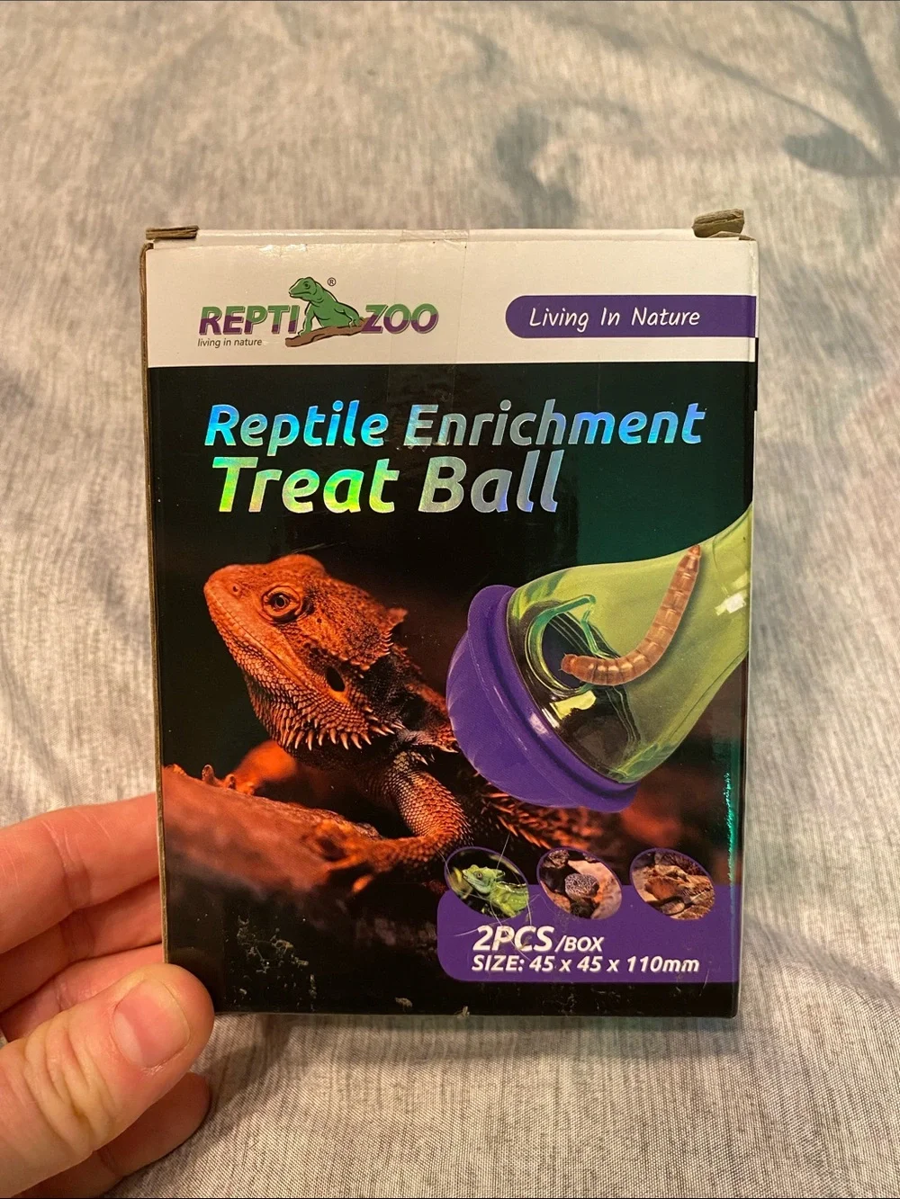 ReptiZoo Pet Reptile Enrichment Treat Ball 2 Pieces NIB